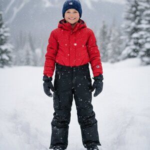Champion Unisex Boys Girls Insulated Waterproof Black Ski Snow Pants